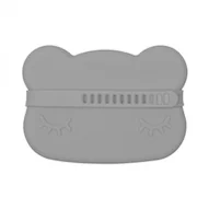 Pojemniki kuchenne - We Might Be Tiny Zamykany silikonowy pojemnik Miś We Might Be Tiny - Dark Grey - miniaturka - grafika 1