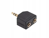 Adaptery i przejściówki - Przejściówka Złącze Jack 3.5/2x3.5 złote NH552 | A - miniaturka - grafika 1
