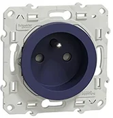 Gniazdka elektryczne - Schneider Electric S550049 Odace, gniazdo 2P+T, wkręcane, szybkie połączenie, specjalne reno S550049 - miniaturka - grafika 1