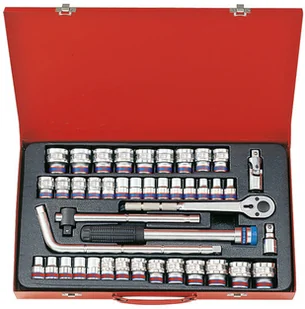 KING TONY Zestaw nasadek 4544CR, 1/2'', 6-kątne, 8-32 mm, 3/8''-1,1/4'' - Zestawy narzędziowe - miniaturka - grafika 4