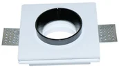 Oprawy, klosze i abażury - v-tac Oprawa Oczko V-TAC GIPS GU10 Kwadrat Wpuszczana G-K Biały+Czarny VT-866 - miniaturka - grafika 1