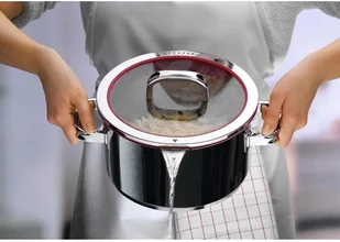 WMF Fusiontec Functional garnek 20cm, 3,7l z pokrywą, czarny 0517305290 - Garnki - miniaturka - grafika 6