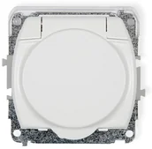 Gniazdka elektryczne - Karlik Trend biały gniazdo pojedyncze bryzgoszczelne GPB-1z GPB-1z - miniaturka - grafika 1