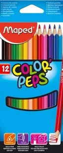 Maped KREDKI TRÓJKĄTNE COLORPEPS 12 SZT 183212 - Kredki, ołówki, pastele i pisaki - miniaturka - grafika 2
