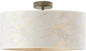 Lampy sufitowe - LYSNE Plafon kuchenny z abażurem o złotym wnętrzu WENECJA MARMUR fi 50 cm kolor biały 14527/6121 kolor biały - miniaturka - grafika 1