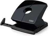 Dziurkacze - Novus 025  0614 dziurkacz, szyna montażowa o formacie standardy, wykonany w całości z metalu z kunstoffummanteltem górna część, 30 arkuszy, czarny 025-0614 - miniaturka - grafika 1