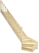 Schody strychowe - Schody drewniane z zabiegiem EQG 080RC lewe - miniaturka - grafika 1