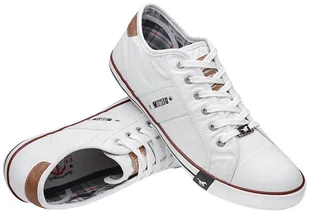Mustang Trampki 40A050 Białe 4058-305-1 Weiss 29024 - Trampki męskie - miniaturka - grafika 4
