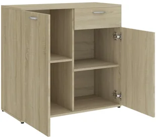 vidaXL Szafka, dąb sonoma, 80x36x75 cm, płyta wiórowa - Komody - miniaturka - grafika 6