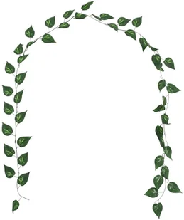 vidaXL Sztuczne gałązki epipremnum, 5 szt., zielone, 300 cm - Sztuczne kwiaty - miniaturka - grafika 2