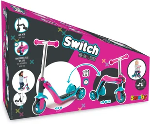 Smoby Hulajnoga 2w1 różowa (750603) - Hulajnogi - miniaturka - grafika 8