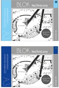 Inter-druk Blok techniczny Premium 240g A3 biały - Szkolne artykuły papiernicze - miniaturka - grafika 3