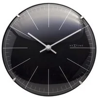 Nextime Zegar ścienny, stojący Big Stripe Mini Dome, biały, czarny, 20x4 cm - Zegary - miniaturka - grafika 3