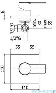 Paffoni Tango Mieszacz podtynkowy chrom TA010CR | - Baterie umywalkowe - miniaturka - grafika 2