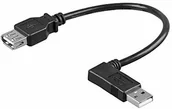 Kable USB - Wentronic Kabel USB 2.0 (A wtyczka lewa do gniazda A) 0,3 m Czarny - miniaturka - grafika 1