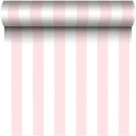 Tapety - GRANDECOLIFE Tapeta w pasy GRAND STRIPES biało-różowa winylowa na flizelinie - miniaturka - grafika 1