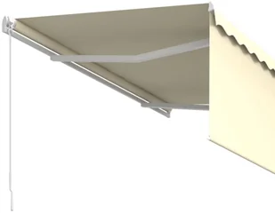 VidaXL Lumarko Ręcznie zwijana markiza z zasłoną, 3x2,5 m, kremowa  3069257 VidaXL - Markizy - miniaturka - grafika 4