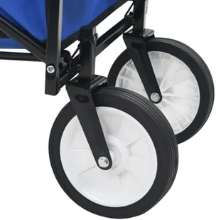 vidaXL Składany wózek ręczny, stalowy, niebieski - Wózki magazynowe - miniaturka - grafika 7