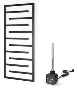 WARMTEC Grzejnik łazienkowy elektryczny 60 x 138 cm CONTORNO Warmtec antracyt/czarny CONTORNO-600X1380-A-EL - Grzejniki łazienkowe - miniaturka - grafika 2