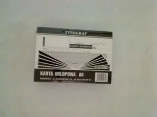 Typograf Druk Karta urlopowa 01131 - Druki akcydensowe - miniaturka - grafika 2