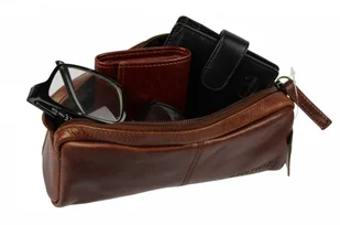 BETLEWSKI (PL) Skórzana Saszetka Prostokątna BETLEWSKI (PL) Etui Uniwersalne PBS-319 - Kosmetyczki, organizery i kuferki - miniaturka - grafika 3