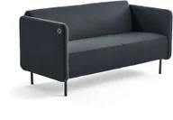 Sofy i kanapy - AJ Produkty Sofa CLEAR z ładowarką USB, 2-osobowa, tkanina, antracyt - miniaturka - grafika 1