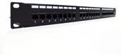 Panele krosownicze - Digitus Patch panel 19" 24 porty, kat.6, S/FTP, 1U, wspornik kablowy, czarny (kompletny) DN-91624S-EC - miniaturka - grafika 1