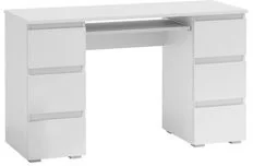 Topeshop Biurko komputerowe TOPESHOP, białe, 130x77,x50 cm - Biurka - miniaturka - grafika 2