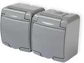 Gniazdka elektryczne - Karlik Junior gniazdo podwójne 10GHE-2 10GHE-2 - miniaturka - grafika 1