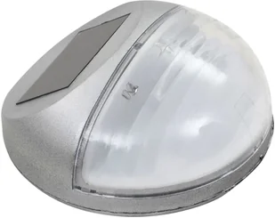 vidaXL Solarne lampy ścienne LED do ogrodu, 24 szt., okrągłe, srebrne - Lampy ogrodowe - miniaturka - grafika 3