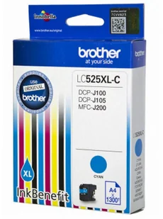 LC525XLC tusz Brother CYAN DCP-J100YJ1,  DCP-J105YJ1, MFC-J200 - Tusze oryginalne - miniaturka - grafika 2