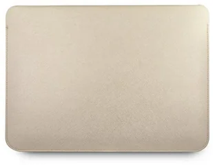 Guess Torba Sleeve GUCS13PUSASLG 13 cali złoty/gold Saffiano Script GUE1207GLD - Torby na laptopy - miniaturka - grafika 4