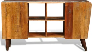 vidaXL Drewniana półka z szafką 4 półeczkami oraz 3 szufladami - Komody - miniaturka - grafika 4