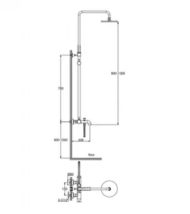 Kohlman Axel Zestaw prysznicowy natynkowy z deszczownicą i wylewką chrom QW277A - Zestawy prysznicowe Kohlman Axel Zestaw prysznicowy natynkowy z deszczownicą i wylewką chrom QW277A - Zestawy prysznicowe - miniaturka - grafika 1