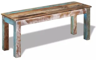 Ławka z odzyskiwanego drewna 110x35x45 cm - Ławki do przedpokoju - miniaturka - grafika 2