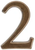 Numery na dom - Cyfra /2/ 5CM BRĄZ TRANSPARENT - miniaturka - grafika 1