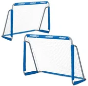 Ramki na zdjęcia - Relaxdays Relaxdays Bramka do piłki nożnej, ogrodowa, zestaw 2 sztuk, dzieci i dorosłych, wys. x szer. x gł. 110 x 150 x 75 cm, metalowa, stabilne bramki do piłki nożnej, niebieska 10041455 - miniaturka - grafika 1