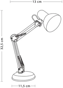 Velamp Lampka biurkowa Velamp TL1207-N czarna elegancki minimalistyczny nowoczesny design wyposażona w ramię przegubowe idealna do nauki i czytania TL1207-N - Lampy stojące - miniaturka - grafika 2