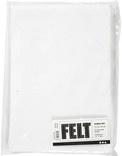 Creativ Company A S Filc akrylowy, A4, Biały, 10 arkuszy - Dekoratorstwo Creativ Company A S Filc akrylowy, A4, Biały, 10 arkuszy - Dekoratorstwo - miniaturka - grafika 1