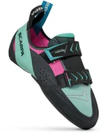 Buty sportowe damskie - Scarpa Vapor V But wspinaczkowy Kobiety, dahlia/aqua EU 35 2021 Buty wspinaczkowe na rzepy 70040-L-474-35 - miniaturka - grafika 1