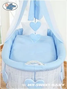 My Sweet Baby Kosz Mojżesza z baldachimem- Amelie niebieski - Łóżeczka i kojce My Sweet Baby Kosz Mojżesza z baldachimem- Amelie niebieski - Łóżeczka i kojce - miniaturka - grafika 2
