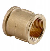 Łączniki, trójniki, kształtki - Mufa 1/2" mosiężna żółta - miniaturka - grafika 1