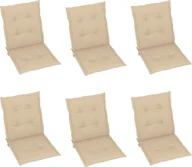 Pozostałe meble ogrodowe - vidaXL VidaXL Poduszki na krzesła ogrodowe 6 szt. beżowe 100x50x4 cm  314134 - miniaturka - grafika 1