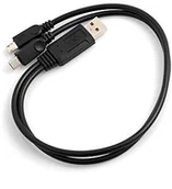 Kable USB - System-S Y-Kabel USB 2.0 Typ A Splitter do 2 X 39 cm Micro USB kabel do transmisji danych Kabel do ładowania 10090054904175 - miniaturka - grafika 1