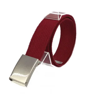 PolskaGalanteria.pl Pasek Parciany PolskaGalanteria Bawełniany PARCIAK 40 mm Z Klamrą Zatrzaskową Bordowy Szeroki - Paski - miniaturka - grafika 2