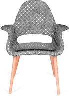 Fotele - King Home Fotel 73x63x85cm Plush Arm Czarno-biały splot PC-150KS-FC-012.SP - miniaturka - grafika 1