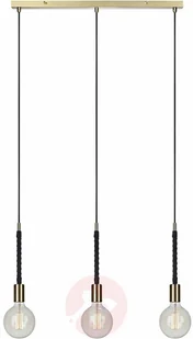 Markslojd 106708 Saddle Pendant 3L Brass-Black 106708 - Lampy sufitowe - miniaturka - grafika 3