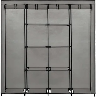 vidaXL vidaXL Szafa z 4 przegrodami, szara, 175 x 45 x 170 cm - Szafy - miniaturka - grafika 5