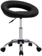 Fotele i krzesła biurowe - vidaXL Krzesło robocze na kółkach, czarne, sztuczna skóra - miniaturka - grafika 1