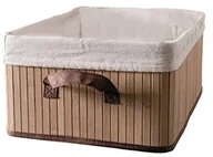 Kosze na bieliznę - Compactor ran5215 prostokątny, składany kosz do przechowywania z bambusa, naturalny B00N4YXLPK - miniaturka - grafika 1